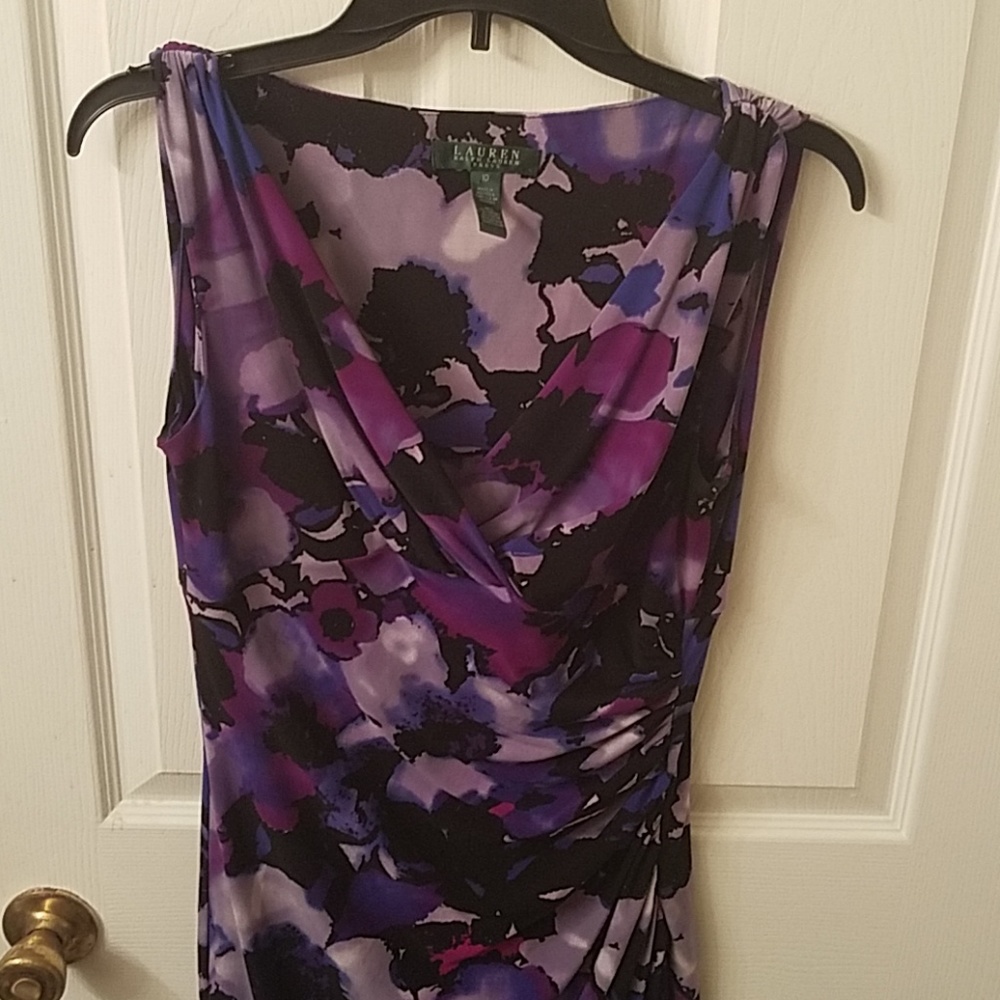 Purple multi-colored dress size 10